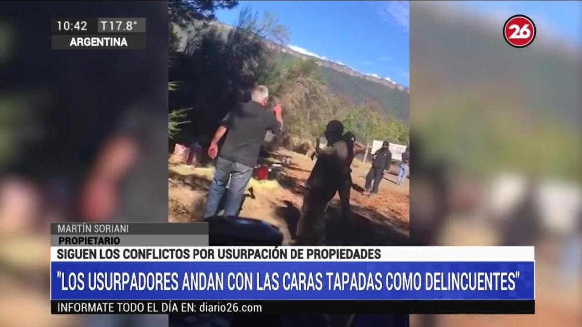 Toma de tierras, usurpaciones, CANAL 26