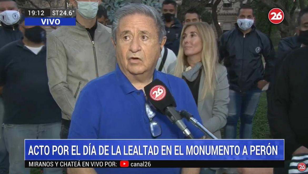 Eduardo Duhalde con CANAL 26, Acto del 17 de Octubre, Día de la Lealtad, peronismo