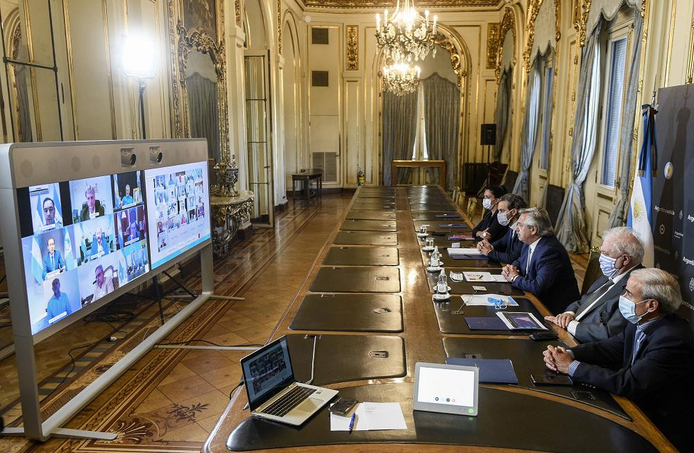 Alberto Fernández, reunión virtual con gobernadores, Coronavirus, Foto NA