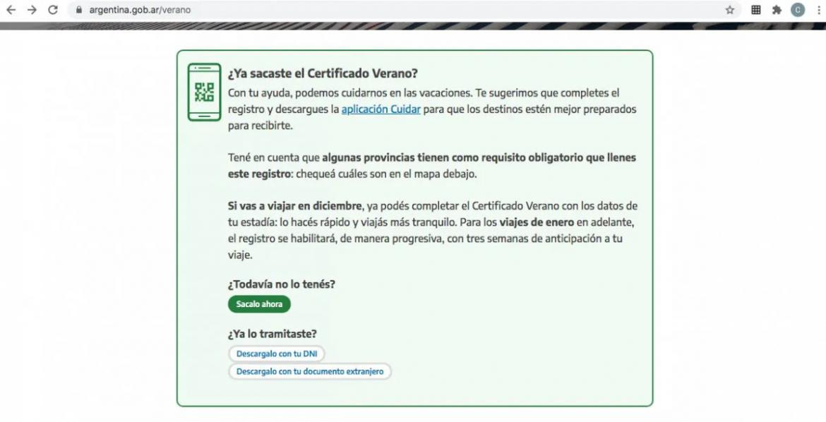 Instructivo final para poder ir de vacaciones a la costa y sierras en la provincia de Buenos Aires, 1