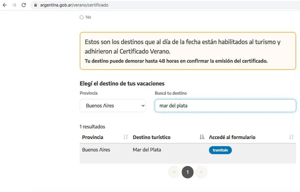 Instructivo final para poder ir de vacaciones a la costa y sierras en la provincia de Buenos Aires, 2