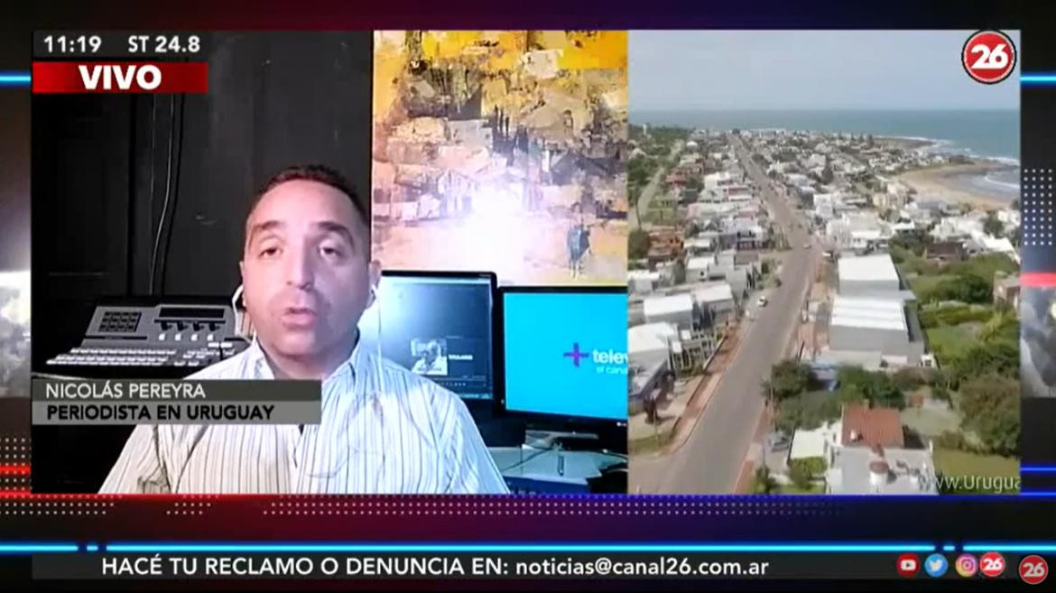 Coronavirus en Uruguay, Nicolás Pereyra, periodista, Canal 26	