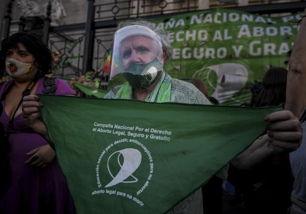 Manifestación por debate del aborto en Argentina, foto Reuters