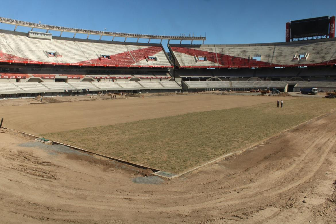 Obras en el estadio Monumental