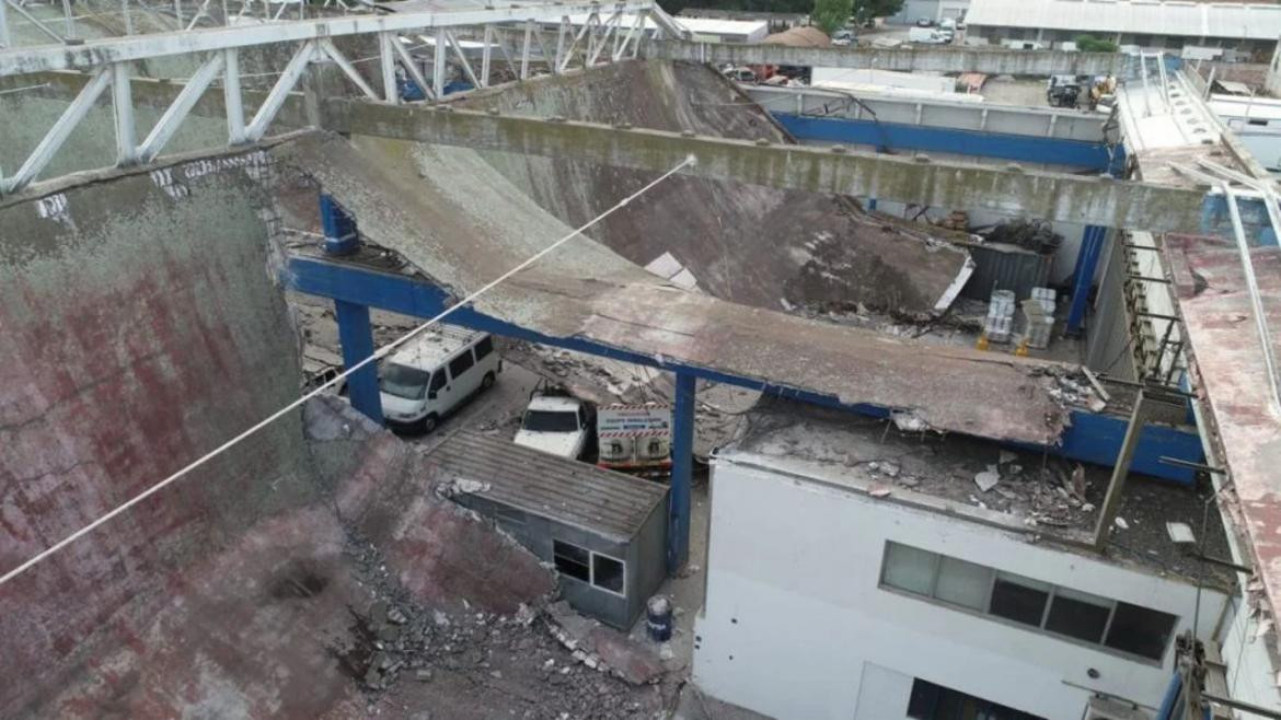 Derrumbe en depósito de Mar del Plata