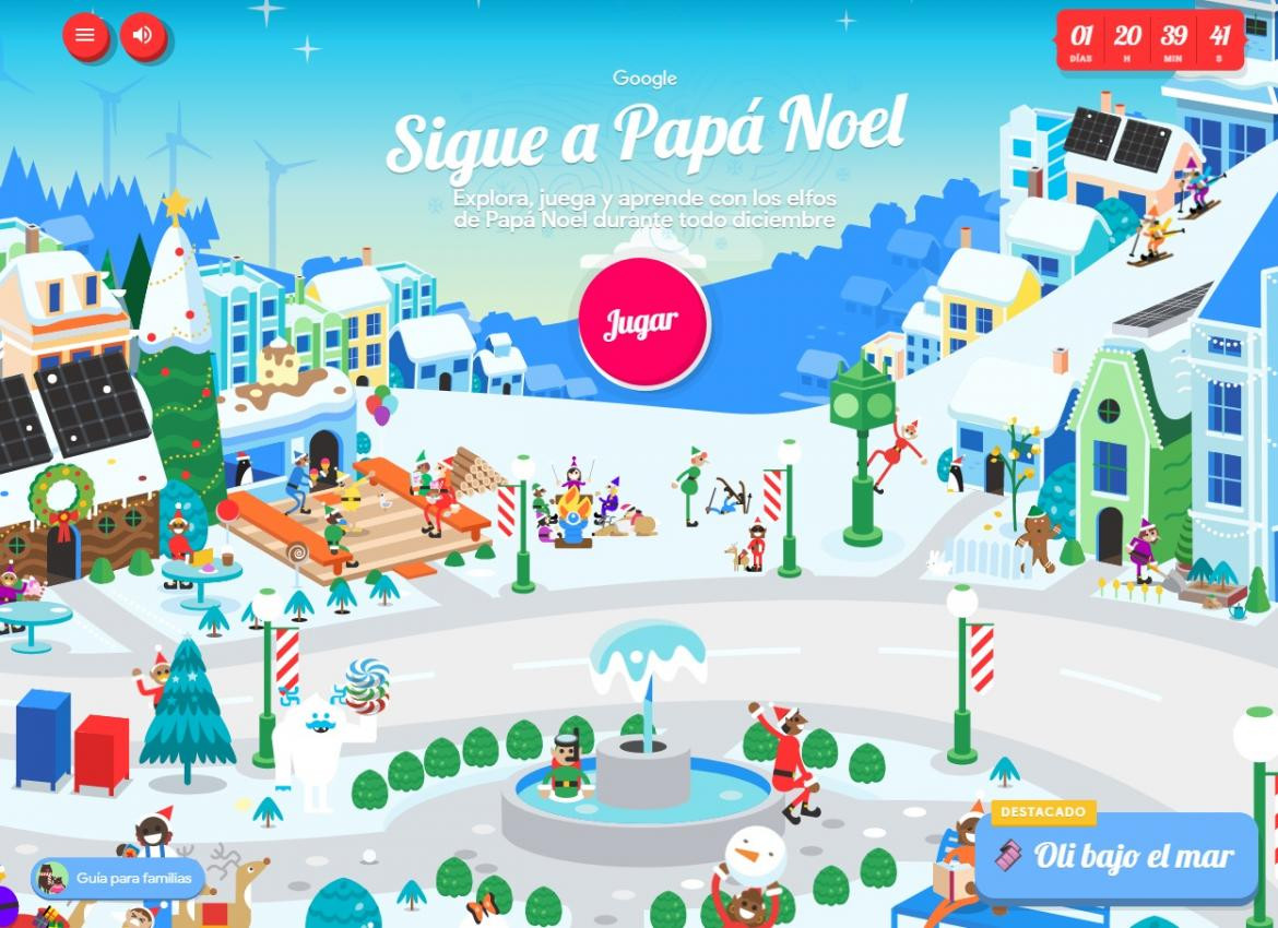 Los juegos de Google con Papá Noel