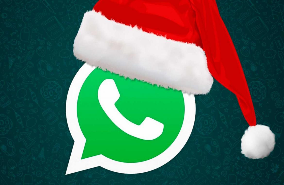 ¿Cómo colocar el gorro de navidad en el logo de WhatsApp?