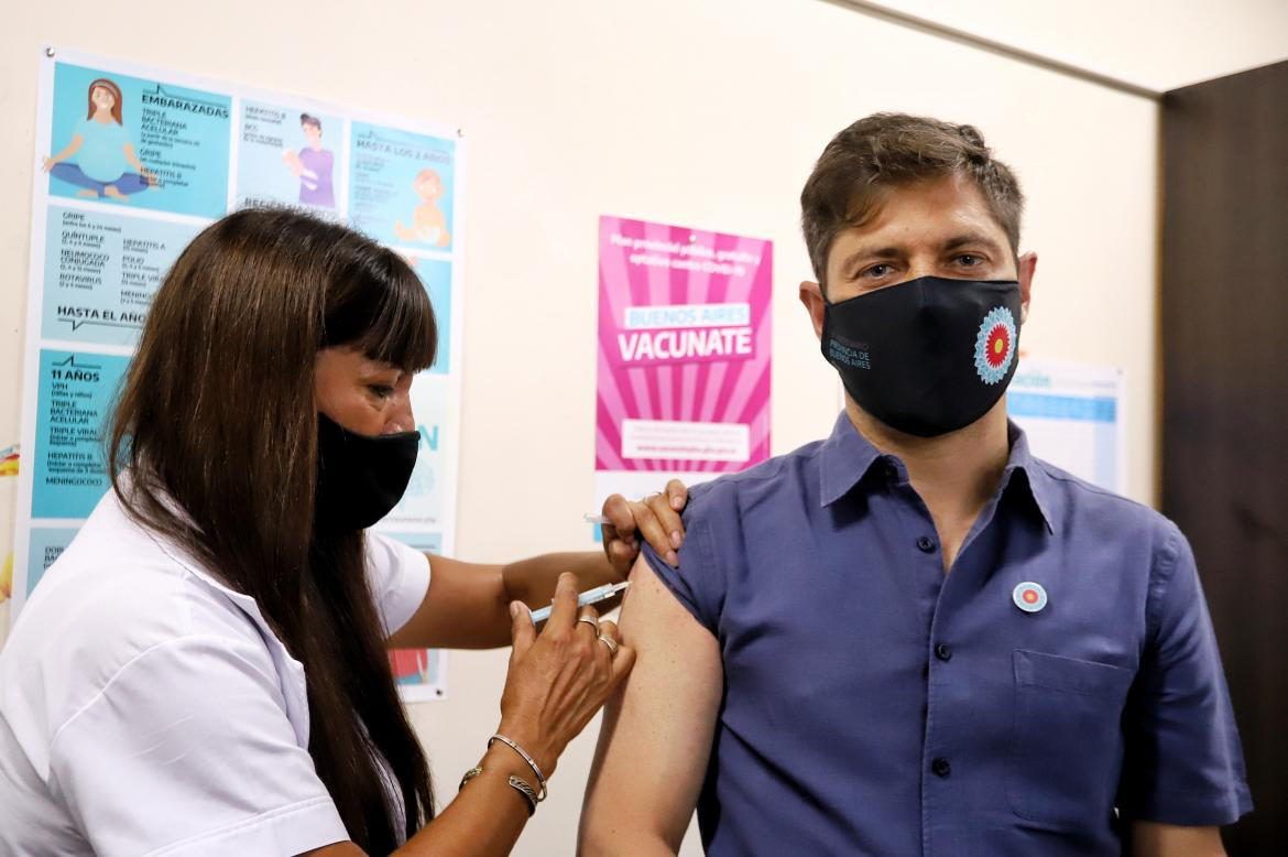 Axel Kicillof vacunado contra el coronavirus