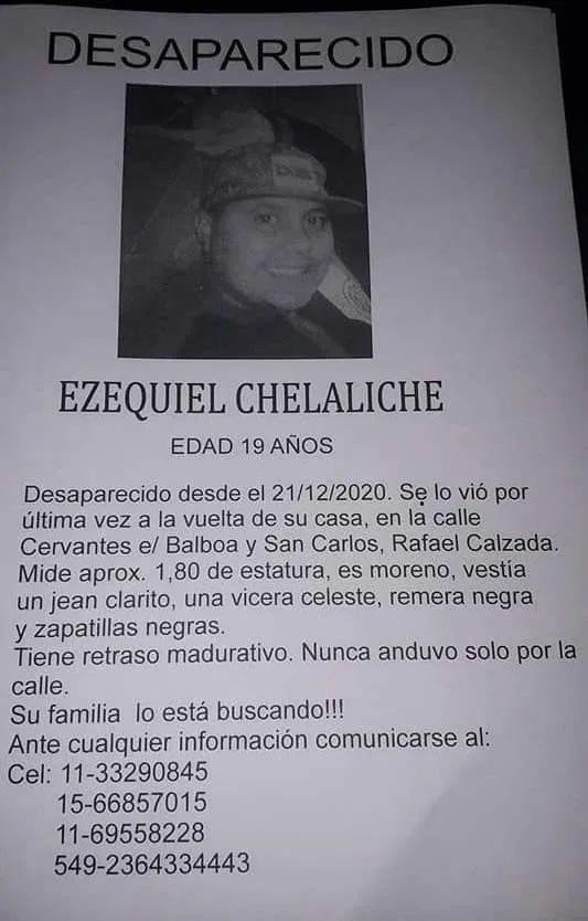 Búsqueda de Lucas Ezequiel Chelaliche, Rafael Calzada