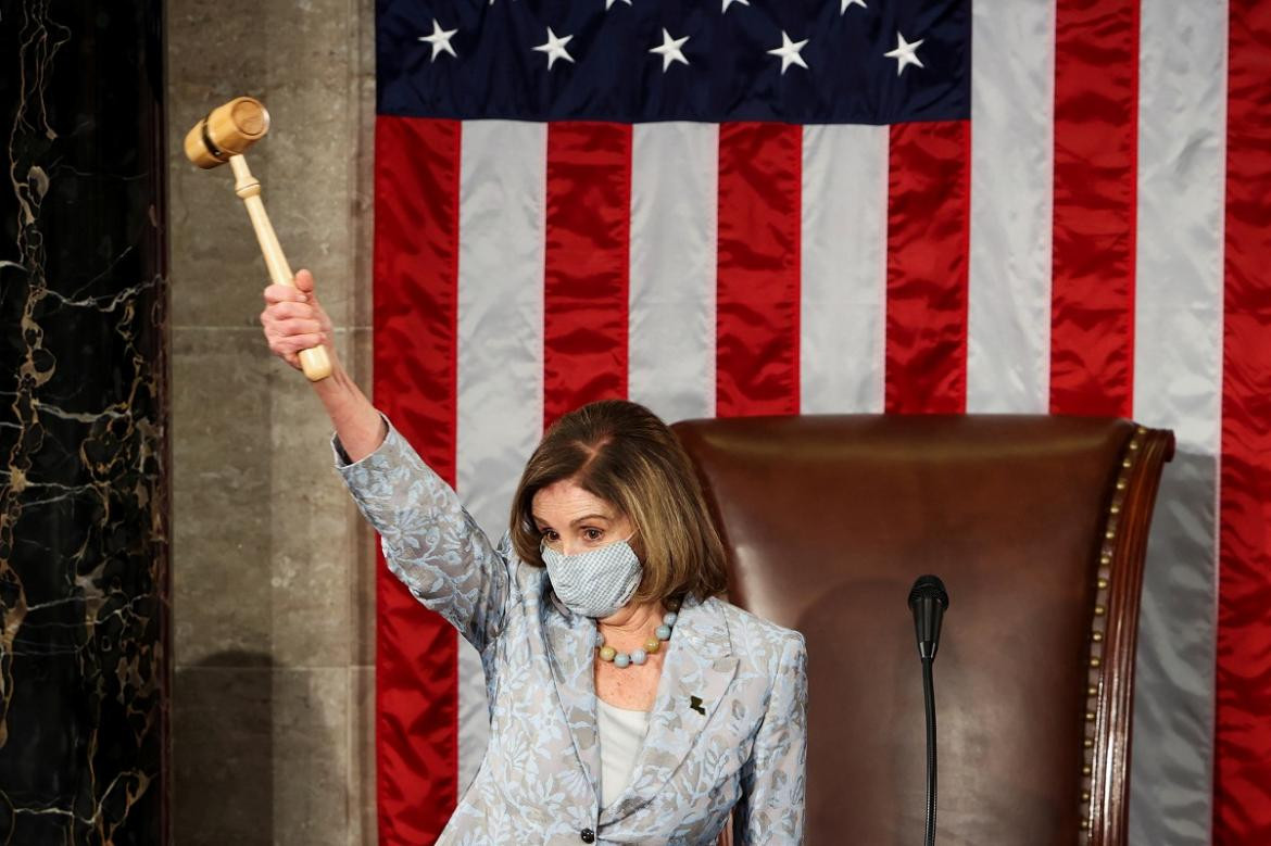 Nancy Pelosi, presidenta de la Cámara de Representantes de EE.UU, Reuters.