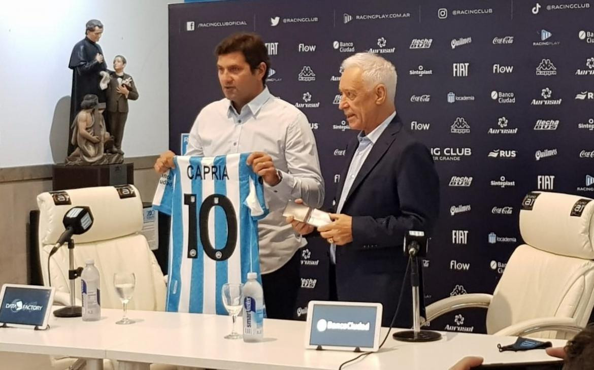 Ruben Capria, manager de Racing, Foto Twitter Racing Club