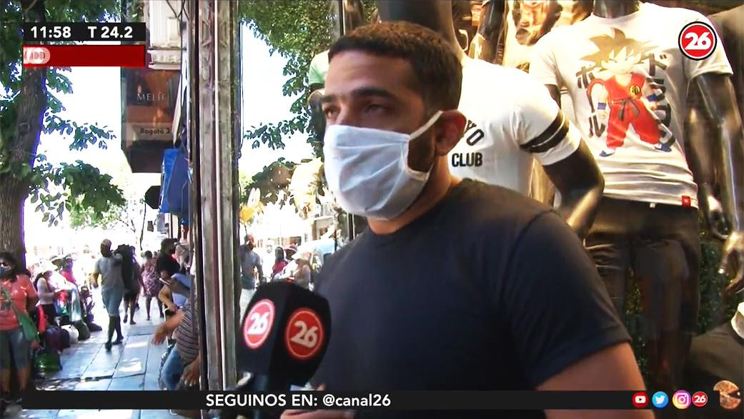 Comerciantes vs. manteros en avenida Avellaneda, CANAL 26	