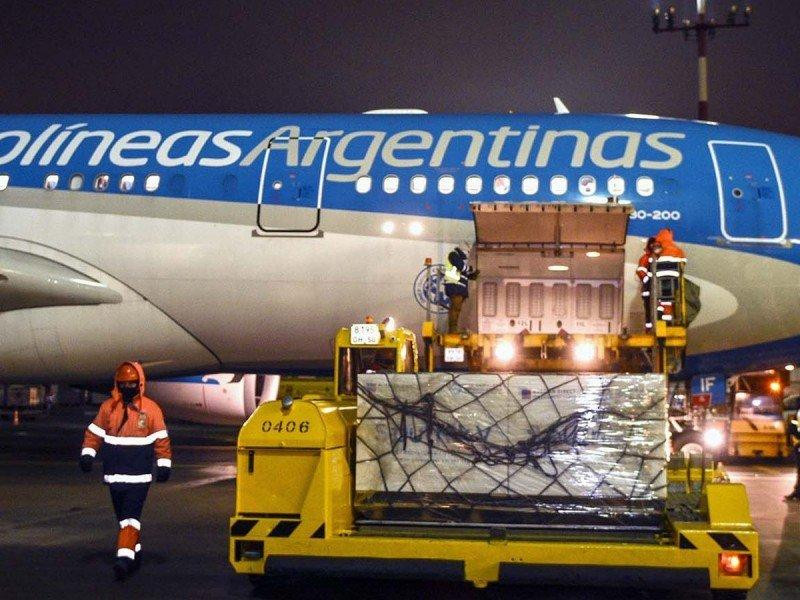 Avión de Aerolíneas Argentinas que viaja Rusia para traer la vacuna Sputnik V