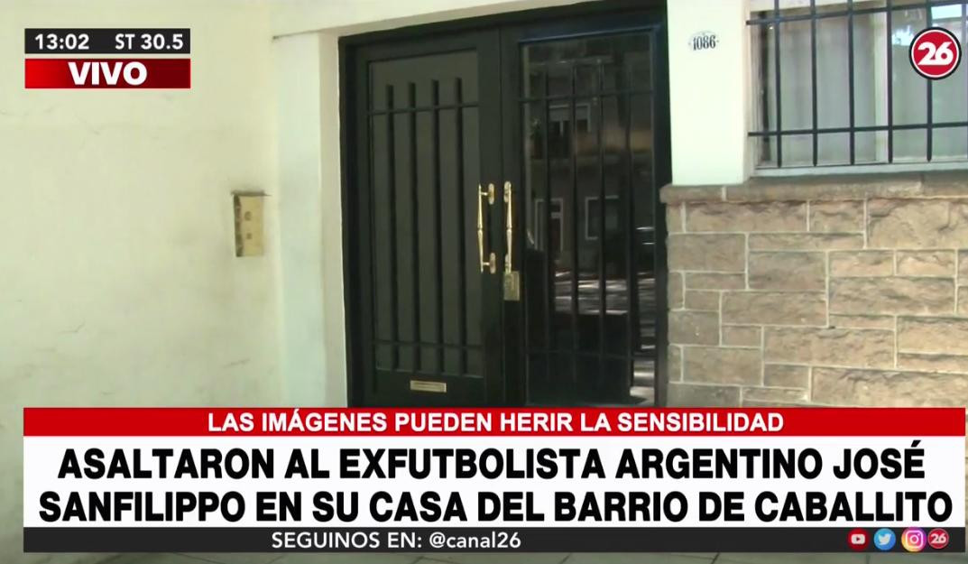 Robo en la casa de José Sanfilippo en Caballito, CANAL 26