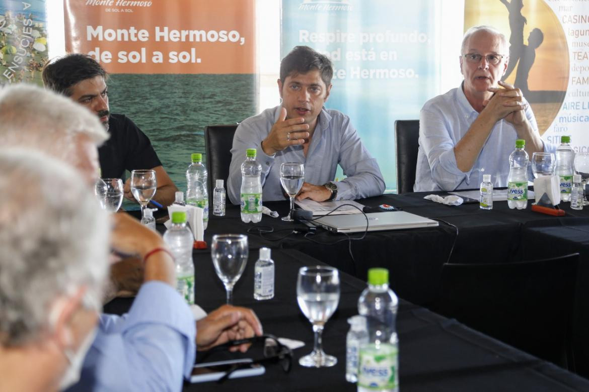 Axel Kicillof y Daniel Gollan en reunión con intendentes, AGENCIA NA