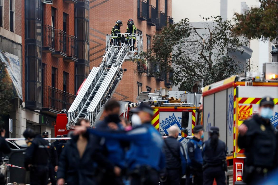 Explosión en España, centro de Madrid, foto Reuters