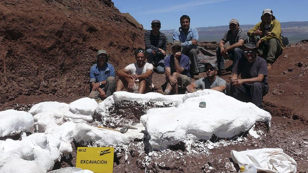 Restos fósiles de un dinosaurio en Neuquén