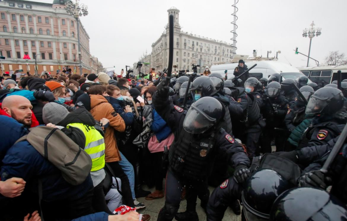 Manifestaciones, violencia y represión en Rusia, Foto Reuters