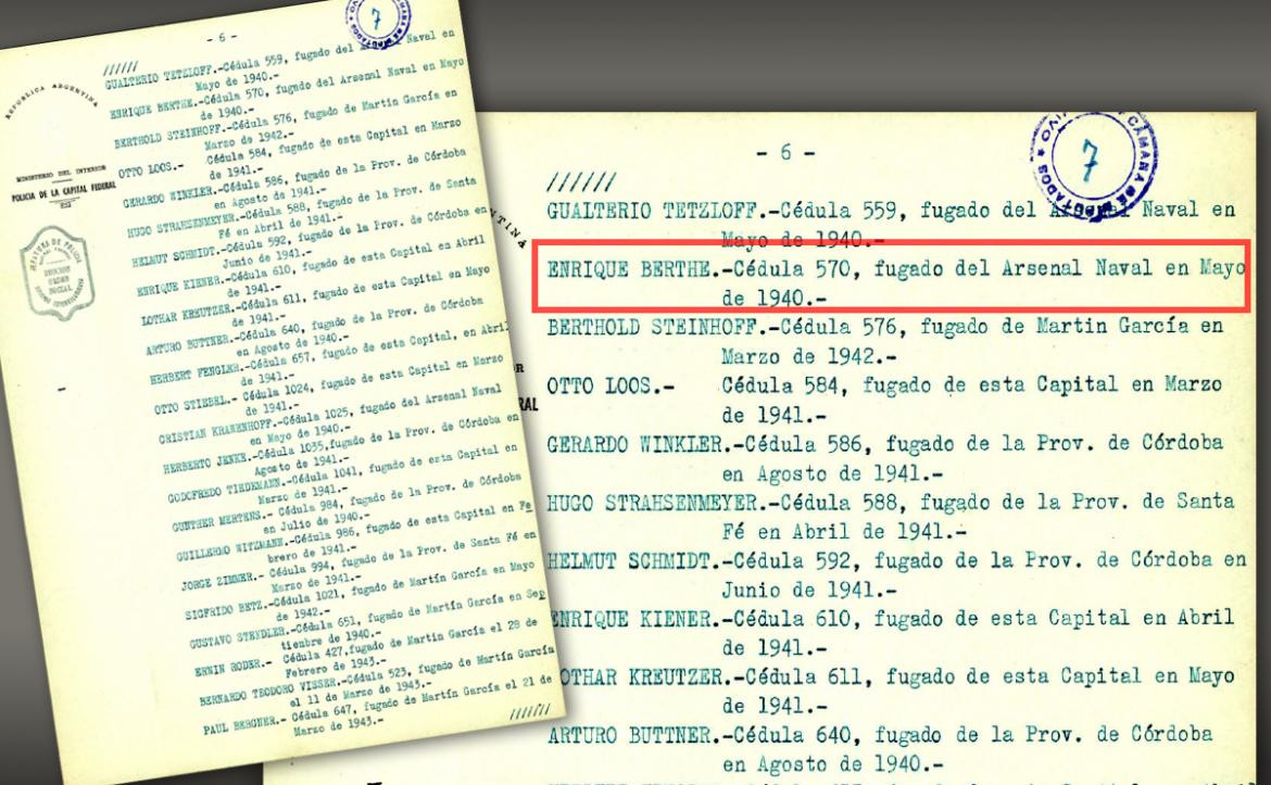 Heinrich Berthe, marinero del Panzerschiff Admiral Graf Spee, custodio de Adolf Hitler en Argentina, Foto Comisión Investigadora del Congreso