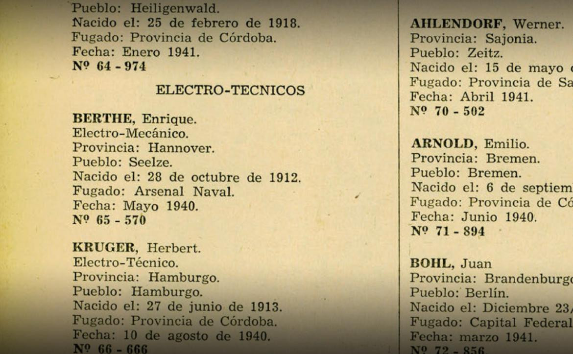 Heinrich Berthe, marinero del Panzerschiff Admiral Graf Spee, custodio de Adolf Hitler en Argentina, Foto Comisión Investigadora del Congreso