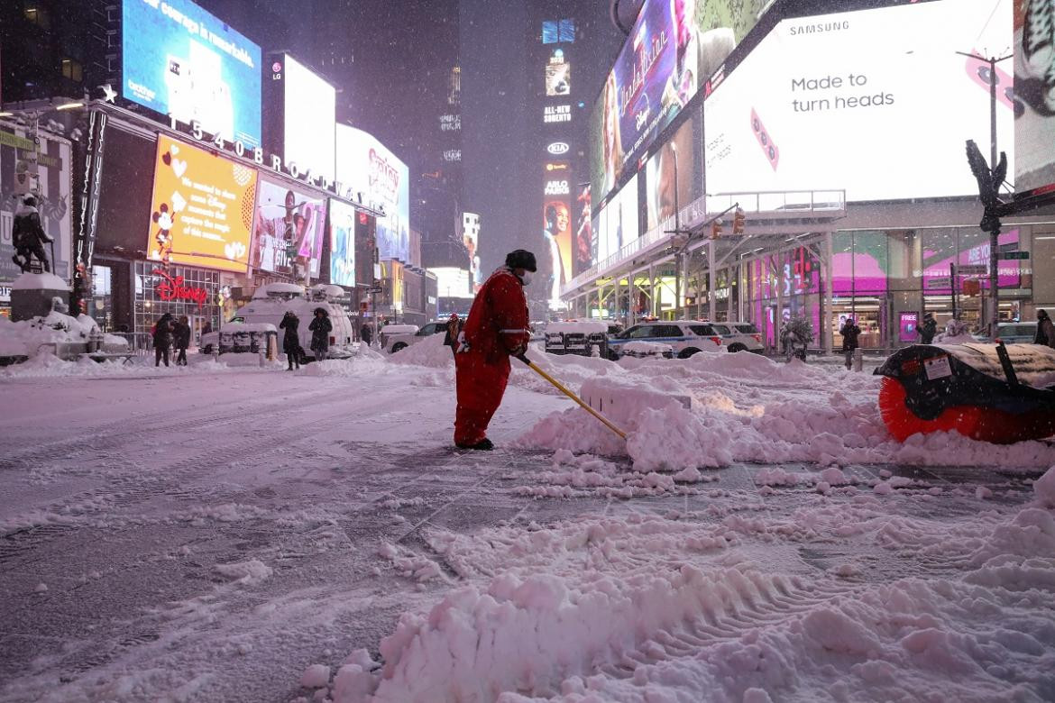 Nueva York bajo nieve, Reuters.