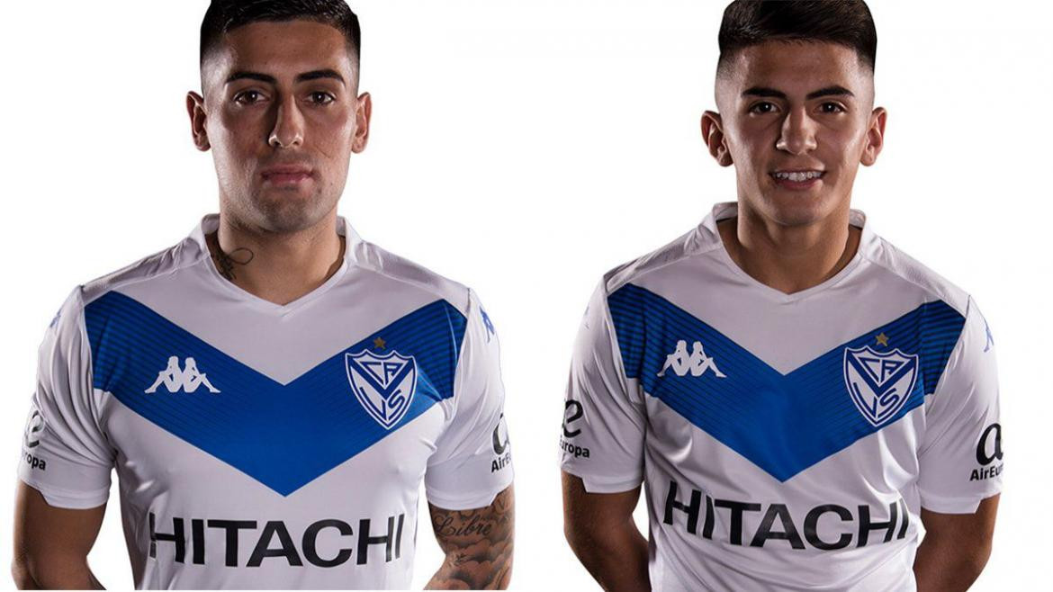 Miguel Brizuela y Thiago Almada, futbolista de Vélez