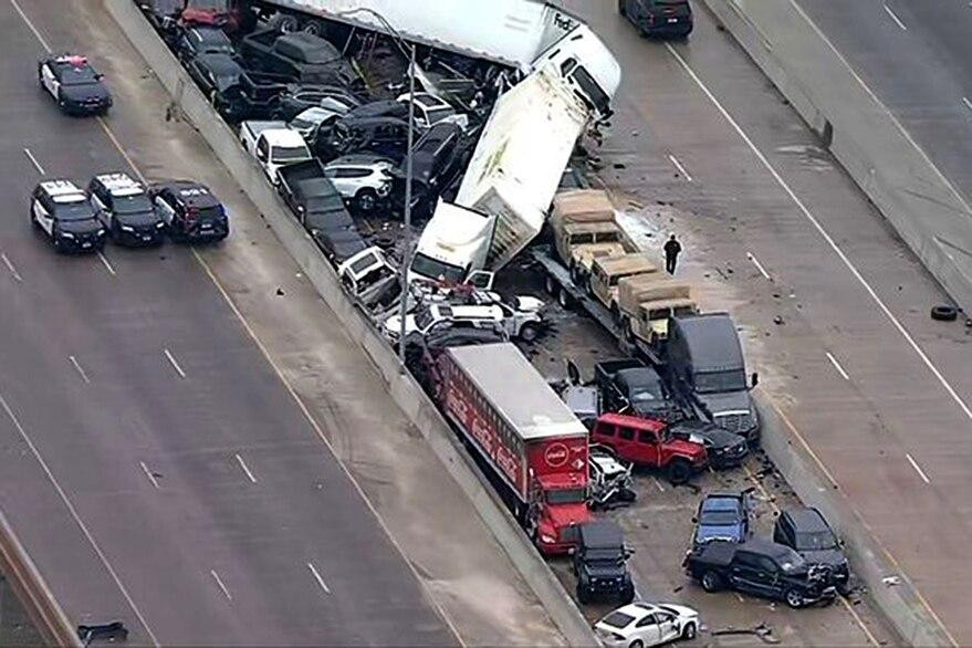 Choque en Texas, accidente