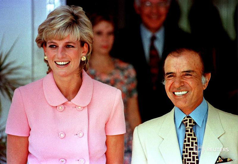 Carlos Menem y la princesa Diana