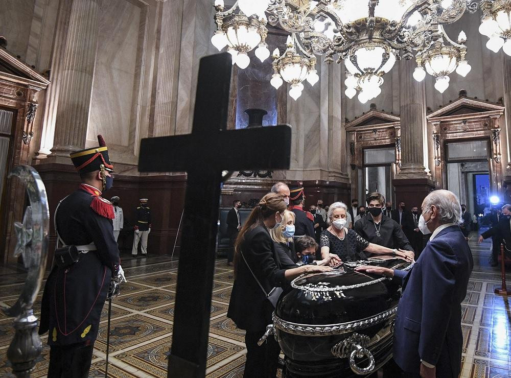 Carlos Menem, expresidente de Argentina, velatorio en el Senado, Foto NA