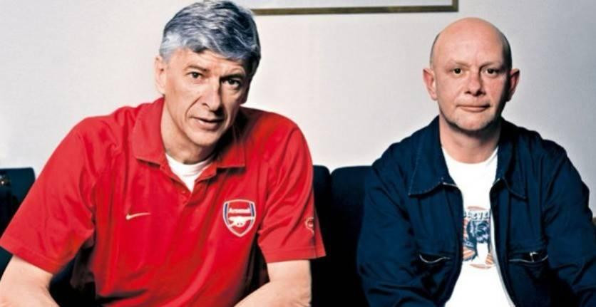 Arsene Wenger y Nick Hornby, fútbol