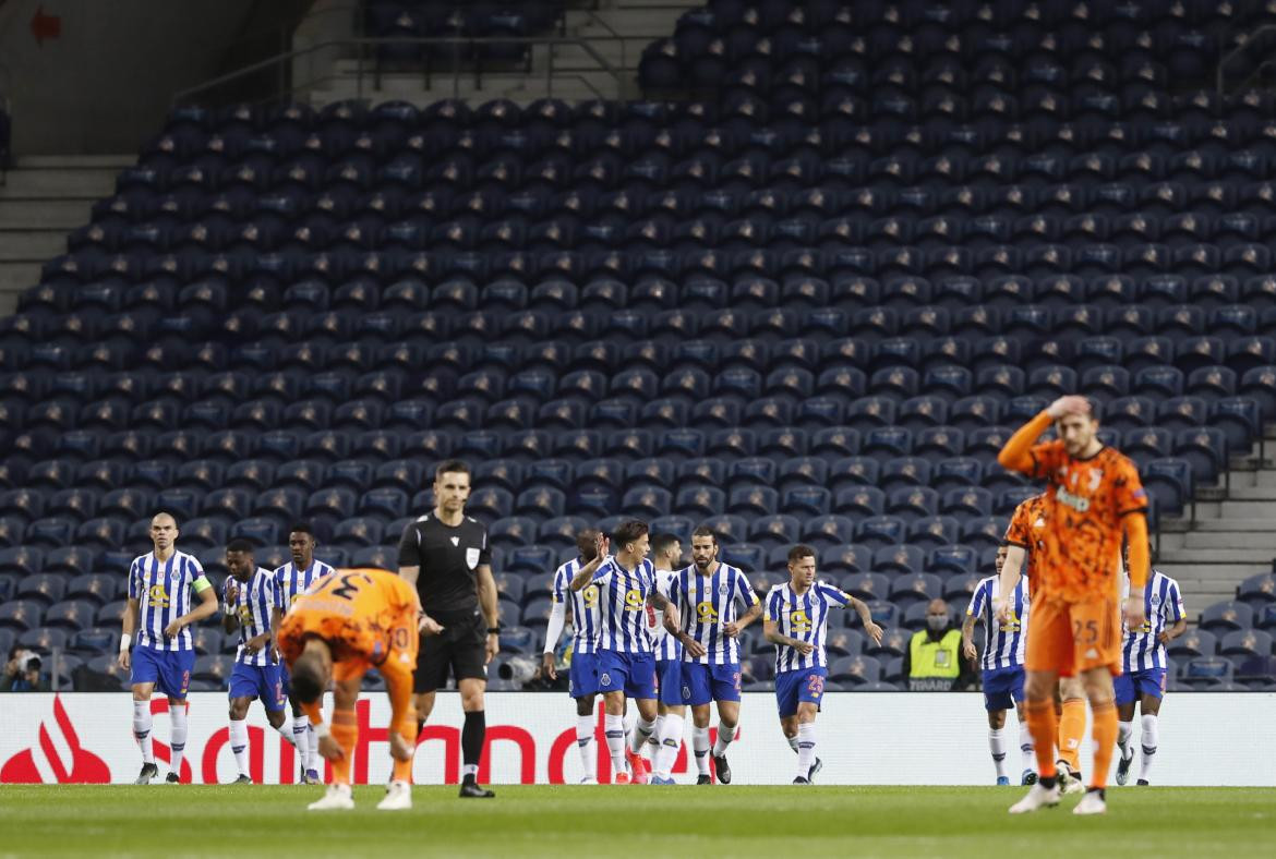 Festejo del Porto ante la Juventus por Champions League, REUTERS