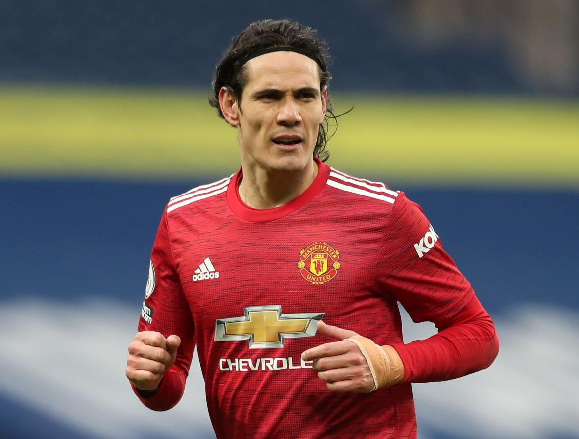 Edinson Cavani en el Manchester United, REUTERS