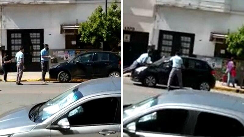 Estacionó mal, la multaban y atropelló y arrastró 300 metros al agente de tránsito