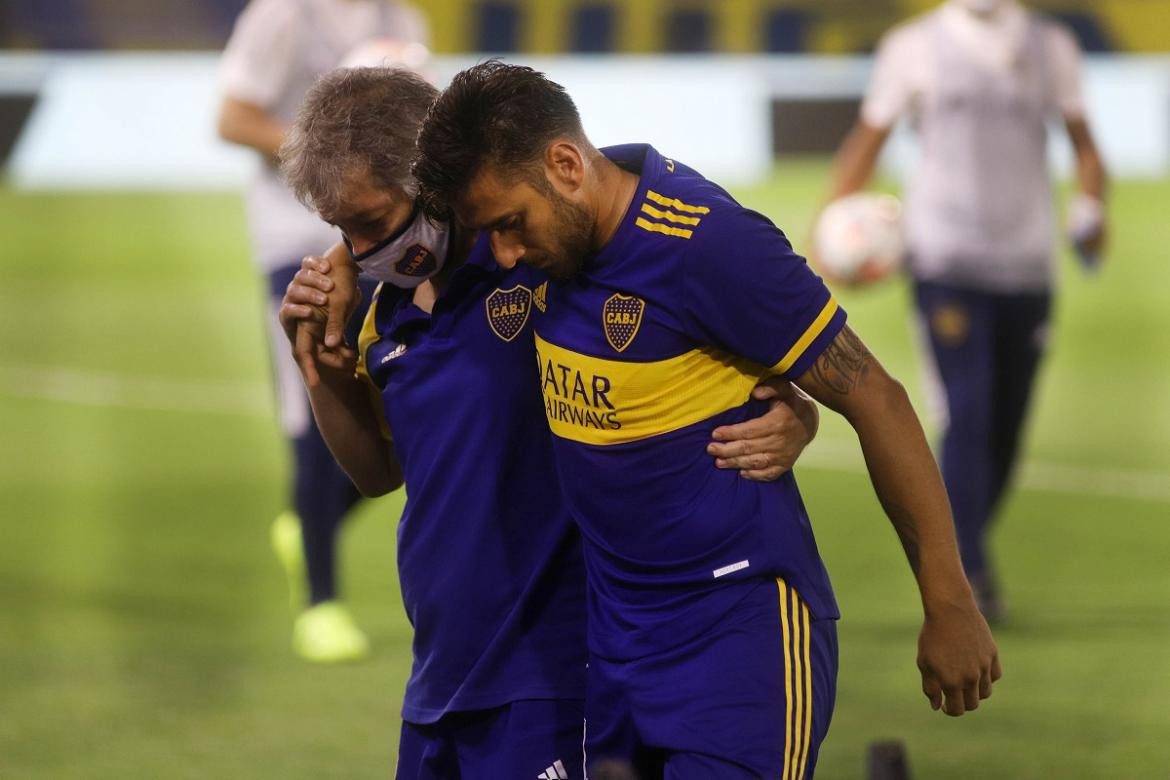 Toto Salvio lesionado, Boca Juniors, NA.