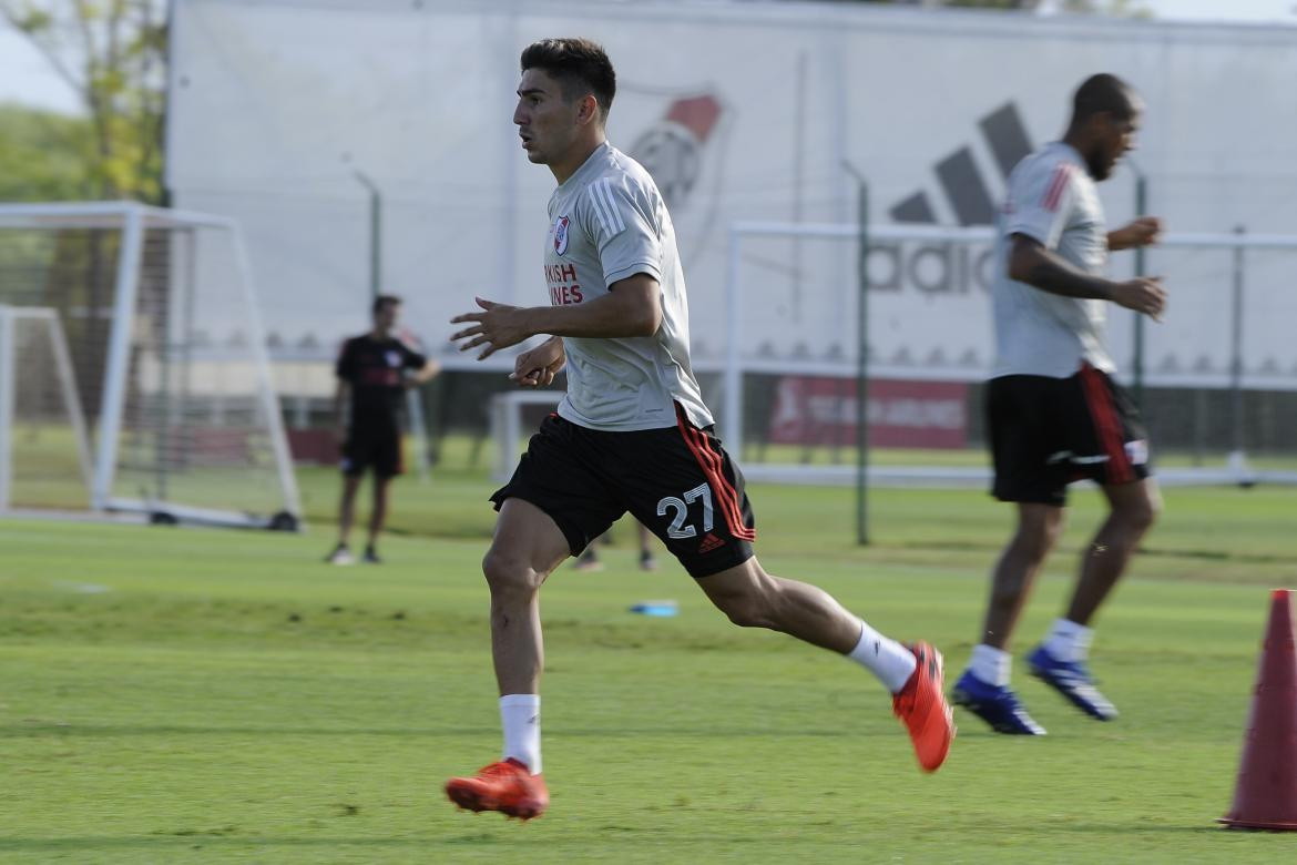 Fabrizio Angileri, River Plate, entrenamiento, fútbol argentino, Foto Twitter River Plate