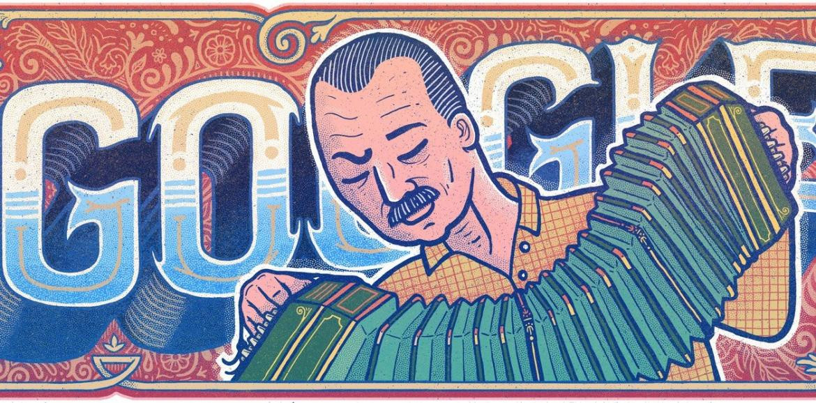 A 100 años del nacimiento de Astor Piazzolla, Google lo homenajea con un Doodle muy especial