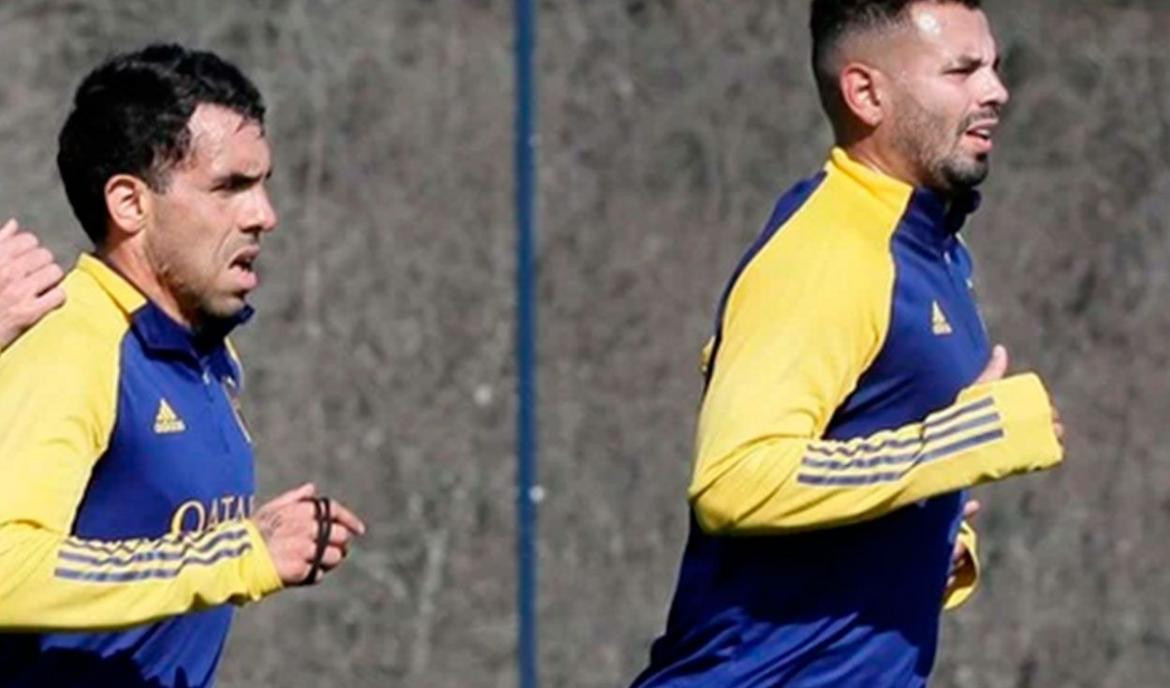 Carlos Tevez y Edwin Cardona