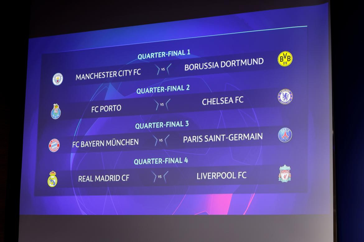 Sorteo de cuartos de final de Champions League 2021, REUTERS