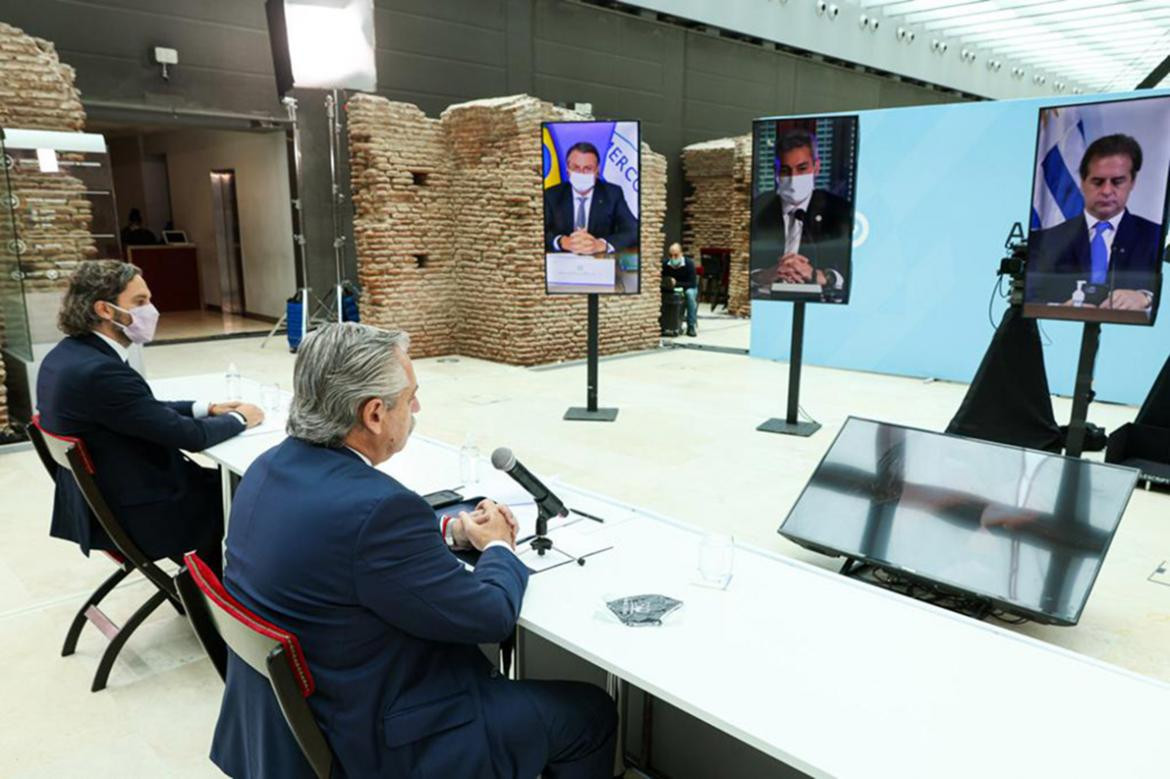 Alberto Fernández en encuentro de mandatarios del Mercosur, AGENCIA NA