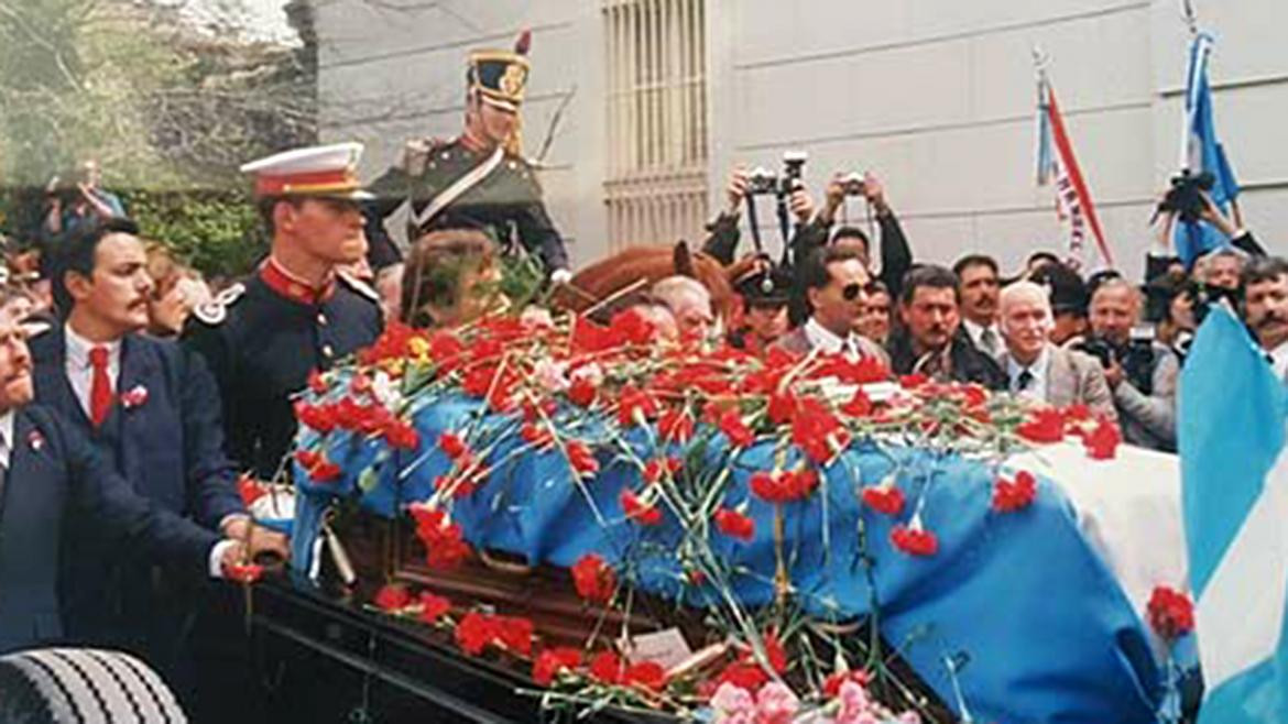 Repatriación de los restos de Rosas durante el gobierno de Menem