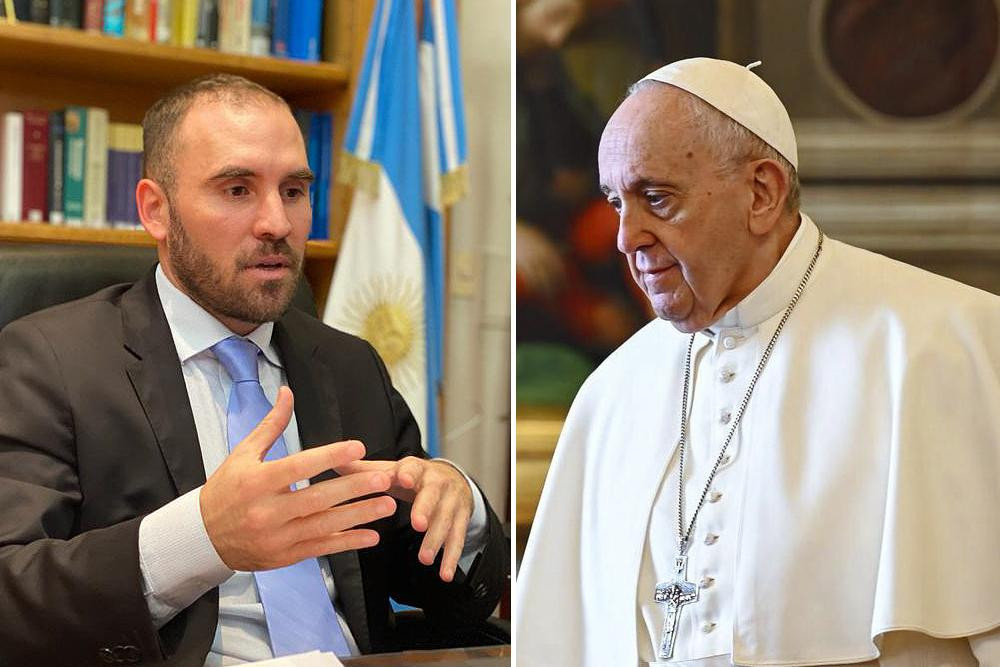 Martín Guzmán, ministro de Economía de Argentina, Papa Francisco, Vaticano, NA