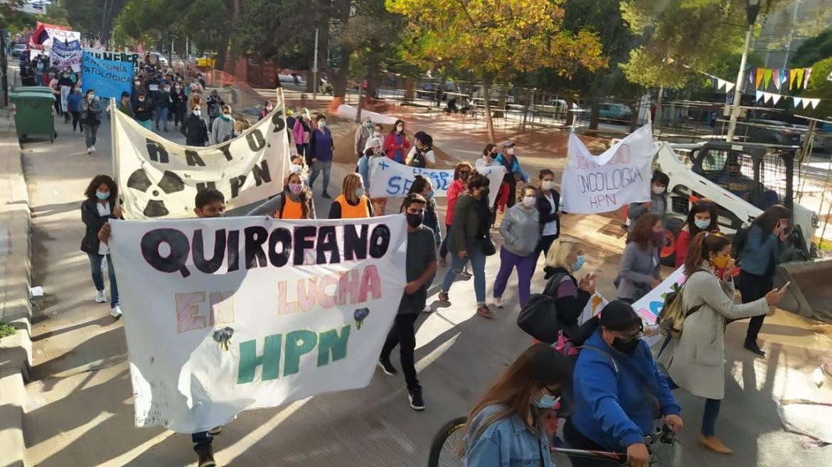 Protesta de personal de Salud en Vaca Muerta