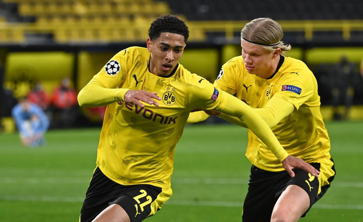 Champions League, Festejo del Borussia Dortmund ante el Manchester City, REUTERS