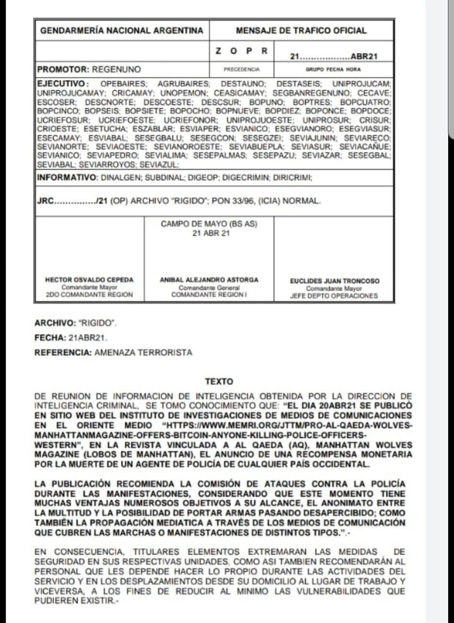 Alarma por posible ataque terrorista, ofrecerían recompensa por asesinar policías de Occidente, NA