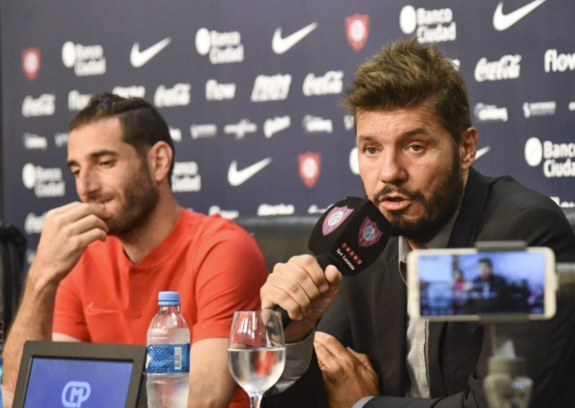 Marcelo Tinelli, San Lorenzo, Foto NA