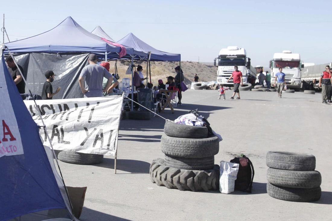 Corte de rutas en Neuquén, NA