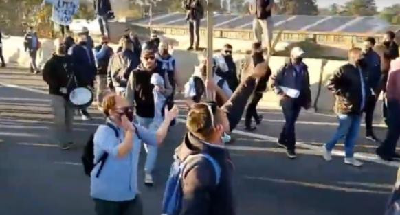 Protesta de colectiveros en la Ciudad