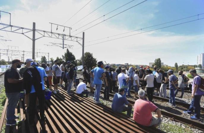 Corte de vías en el Tren Roca, NA