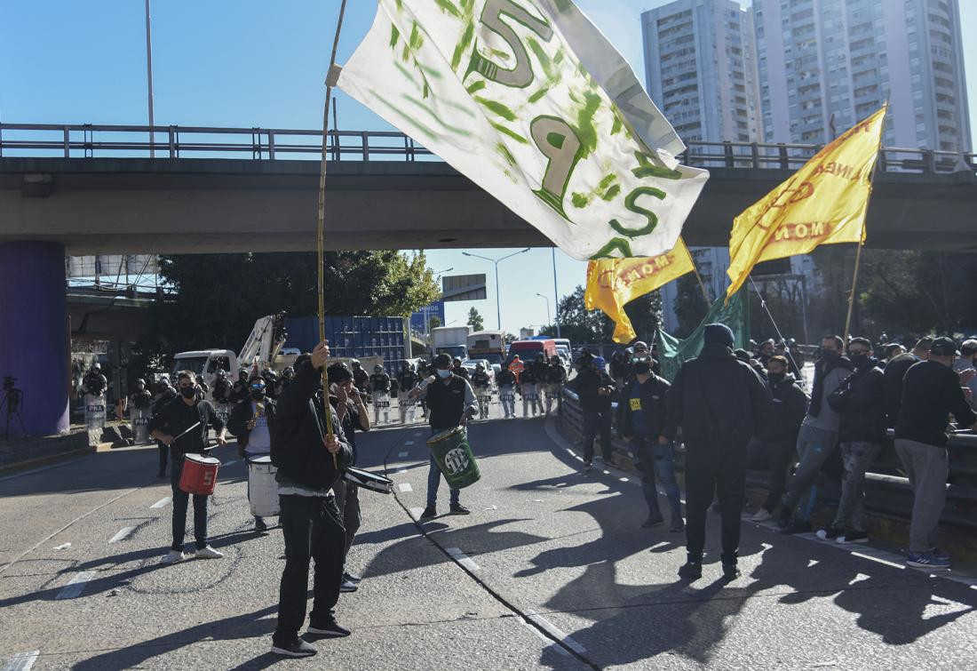 Protesta de choferes, reclamo salarial, NA