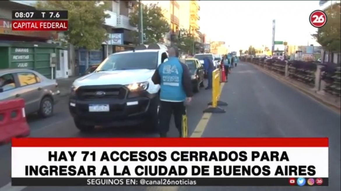 Controles para monitorear el cumplimiento del confinamiento estricto, Canal 26